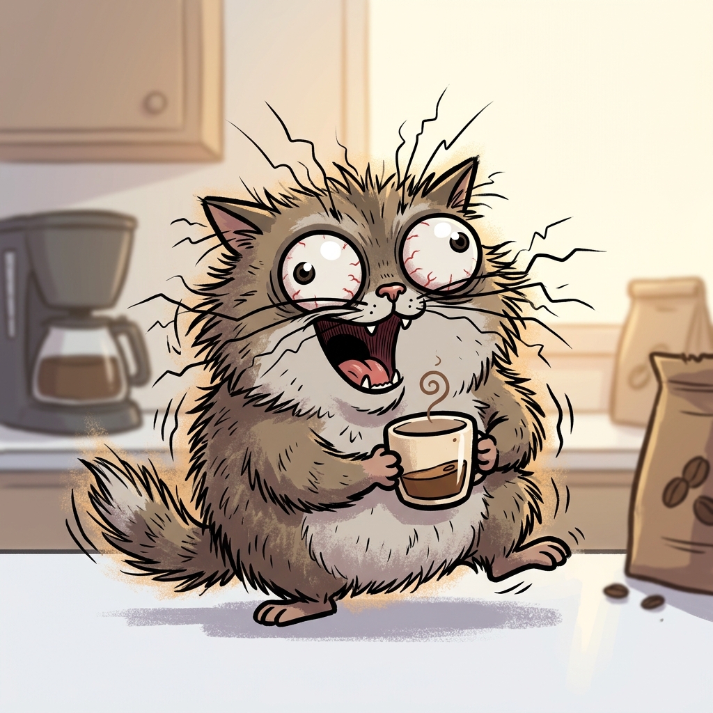 a wired up morning on good coffee